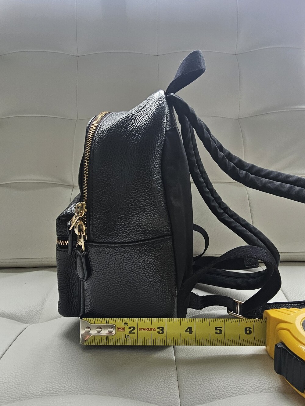Authentic COACH Black Pebbled Leather Mini Backpack - Gold Hardware - Picture 13 of 15
